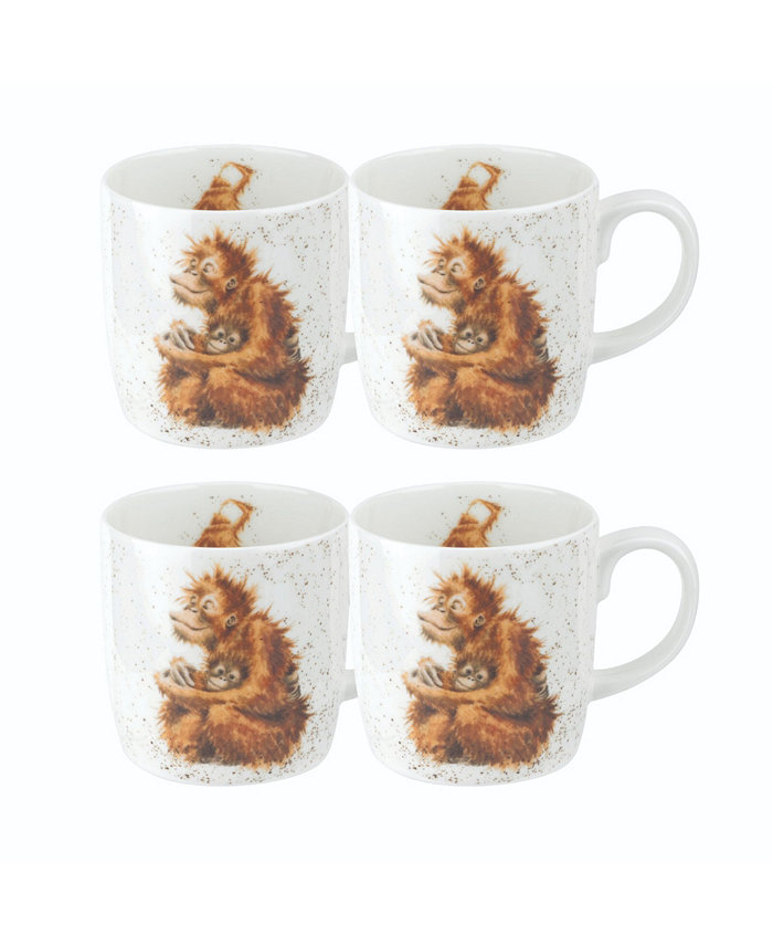 Wrendale Designs Royal Worcester Wrendale Orangutangle Mug Set 4