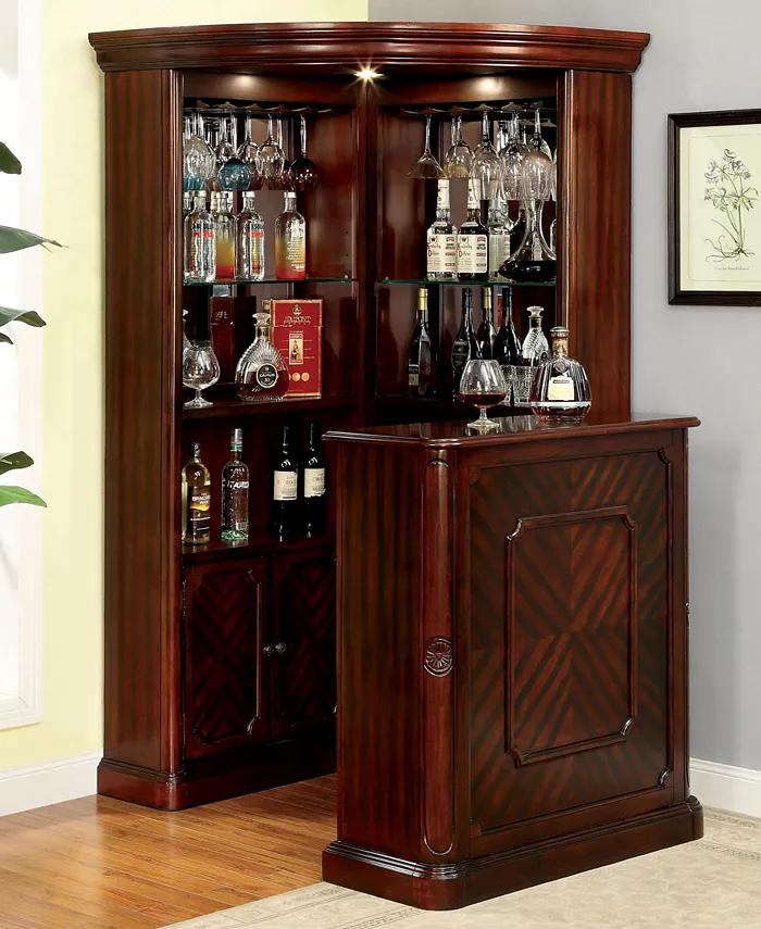 Furniture of America Milina Solid Wood Bar Table