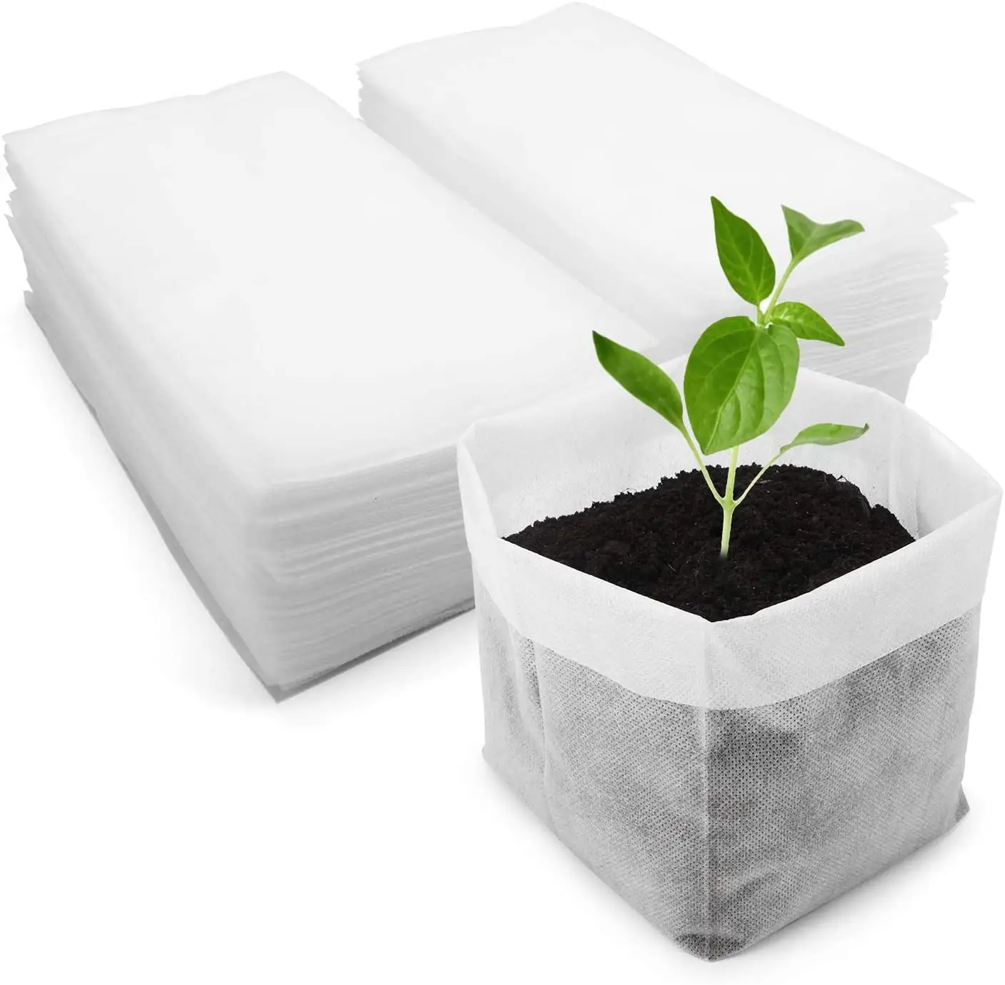 7*9cm Solid Plants Grow Bags Eco Friendly Seedlings Starter Bags Plants Pouch Fabric Seedling Flowers Pots Home Garden Supply