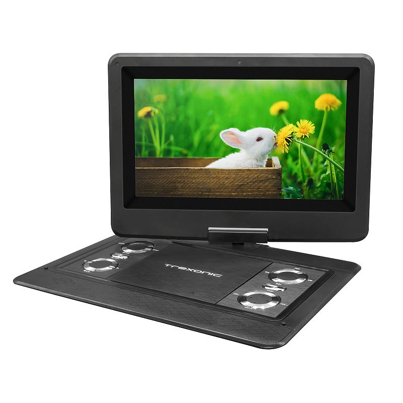 Trexonic 12.5 Inch Portable TV+DVD Player with Color TFT LED Screen and USB/HD/AV Inputs