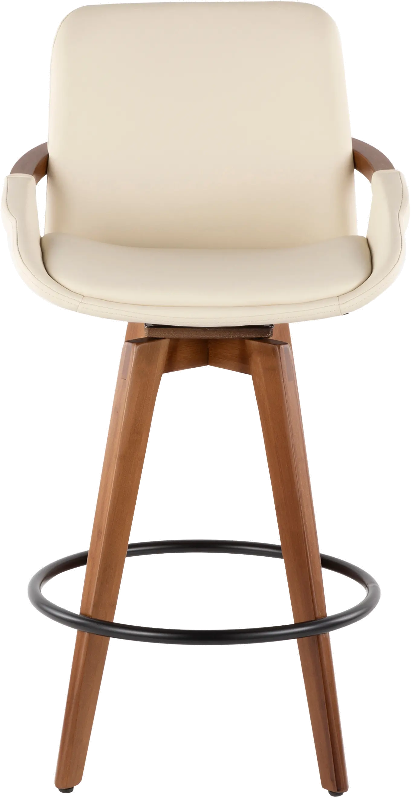 Cosmo Cream and Brown Counter Height Stool