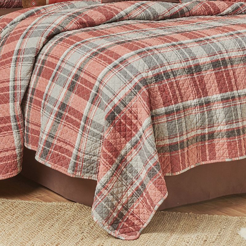 CandF Home Saffron Plaid Quilt Set with Shams