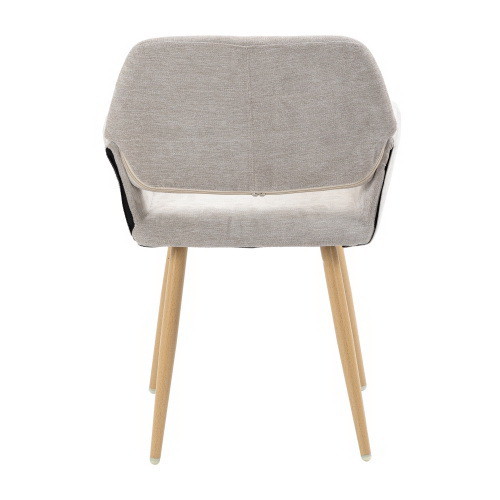 Fabric Upholstered Side Dining Chair with Metal Le...