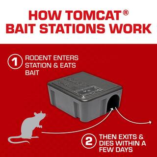 TOMCAT Rat and Mouse Killer Child and Dog Resistant Refillable Station 1 Station with 15 Baits 037091005