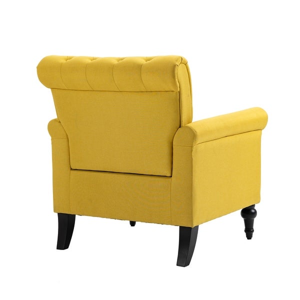 Mid-Century Modern Accent Chair Velvet Armchair