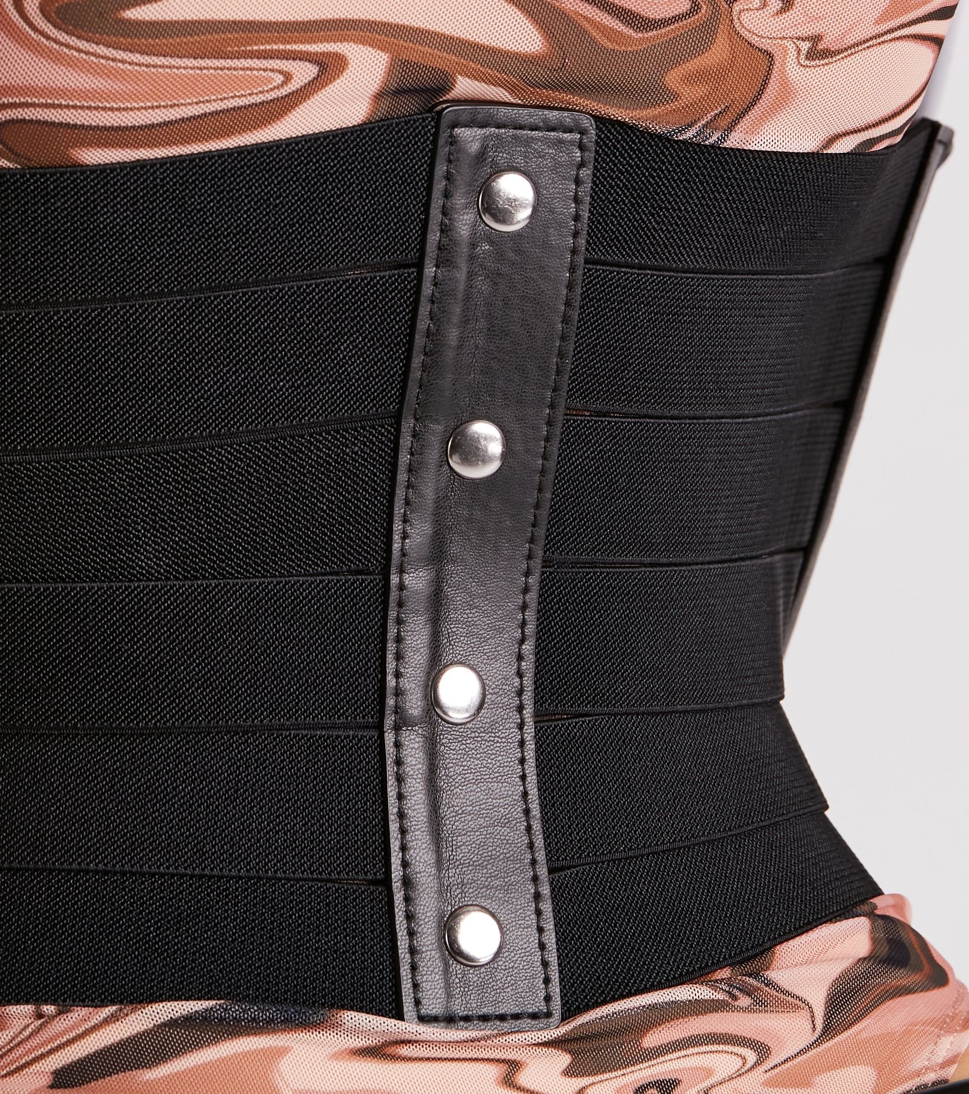 Cinch Up Faux Leather Corset Belt