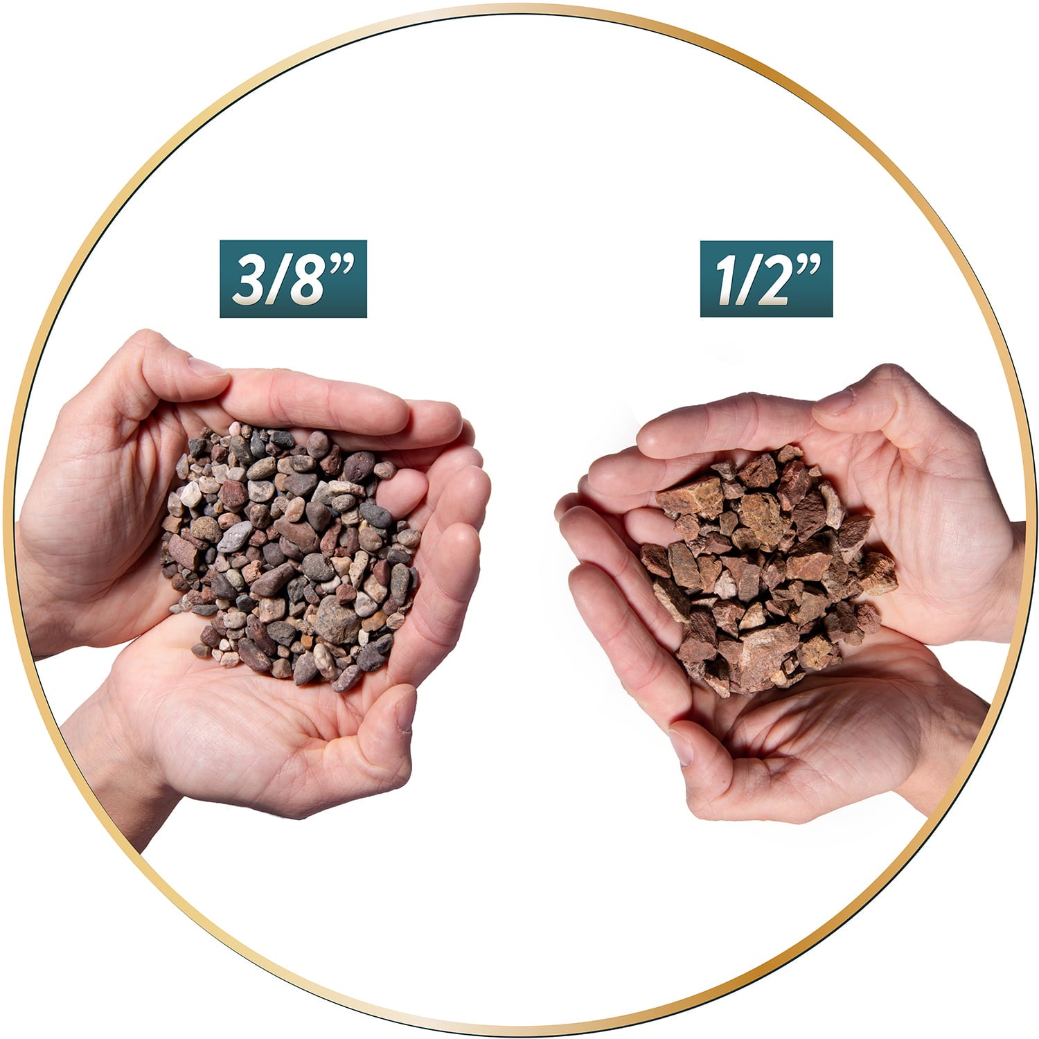 Landscape Rock &amp; Pea Gravel, Decorative Garden Stones for Landscaping 3/8"