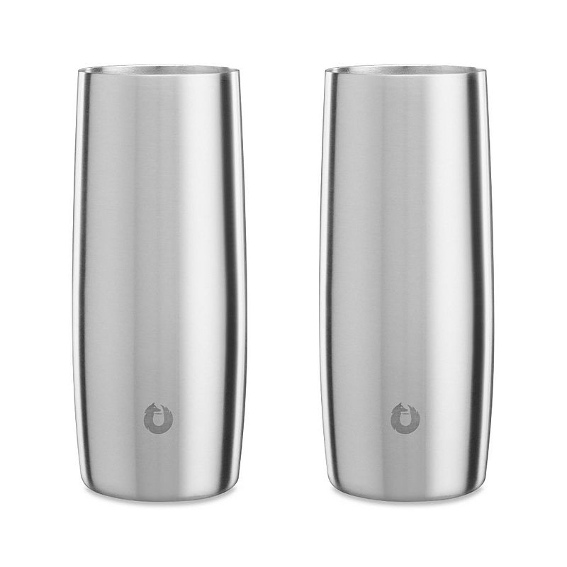 Premium Insulated Stainless Steel Highball Cocktail Glass， Set Of 2