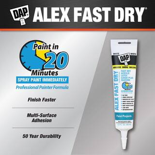 DAP Alex 5.5 oz. Fast Dry White Acrylic Latex Plus Silicone Caulk (2-Pack) 18436