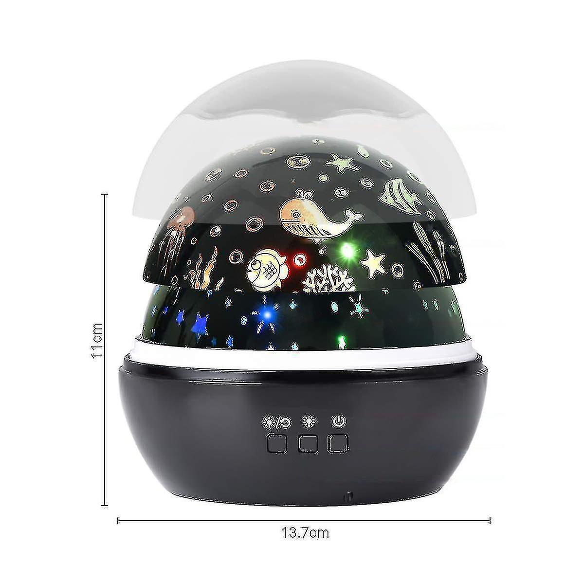 Led Projector Lamp， Starry Sky Baby Night Light 2 In 1 Ocean For Kids - Ssxjv