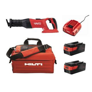 Hilti 36-Volt SR 30A Lithium-Ion Cordless Reciprocating Saw Kit with Two 365.2 Ah Batteries Charger and Bag 3487011