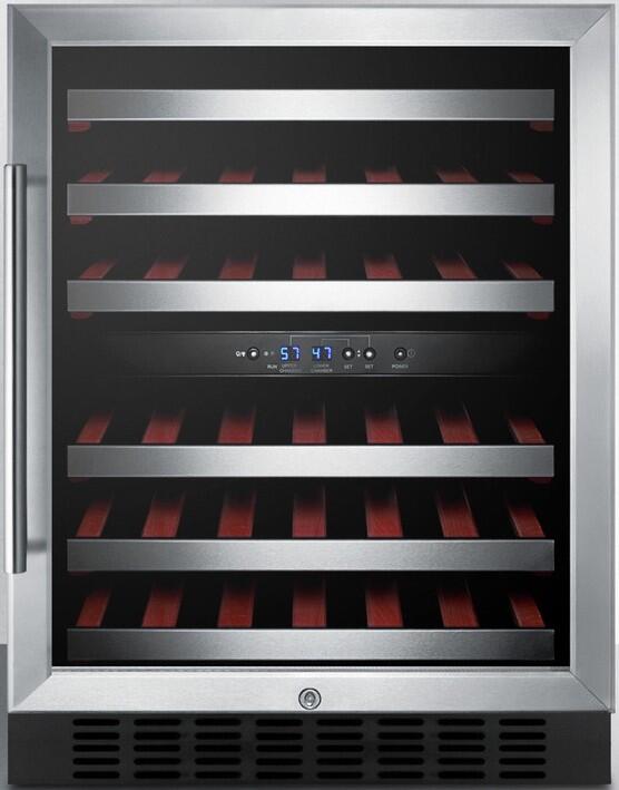 Summit SWC530BLBIST 24 Inch Stainless Steel Wine Cooler