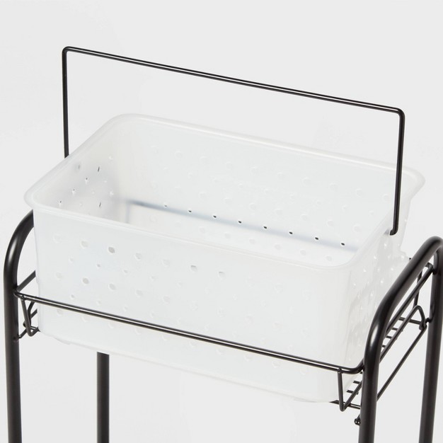 Bathroom Storage Cart Black