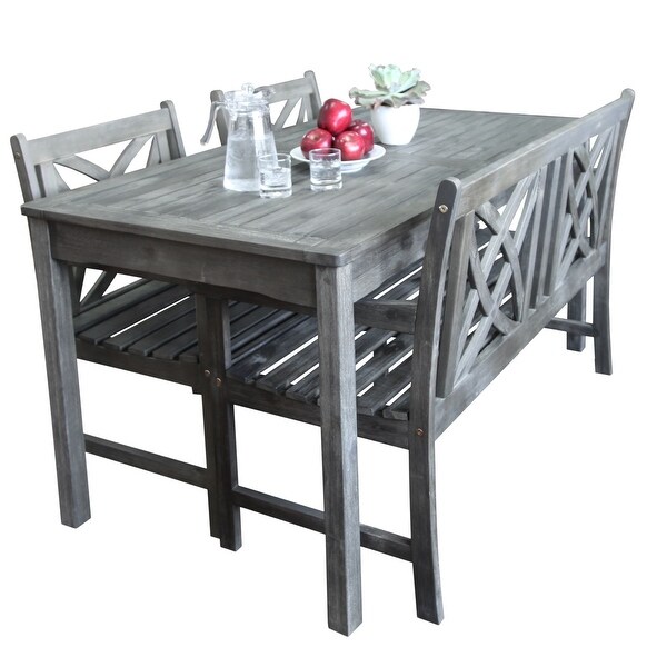 Surfside Outdoor Handscraped Hardwood Rectangular Table by Havenside Home