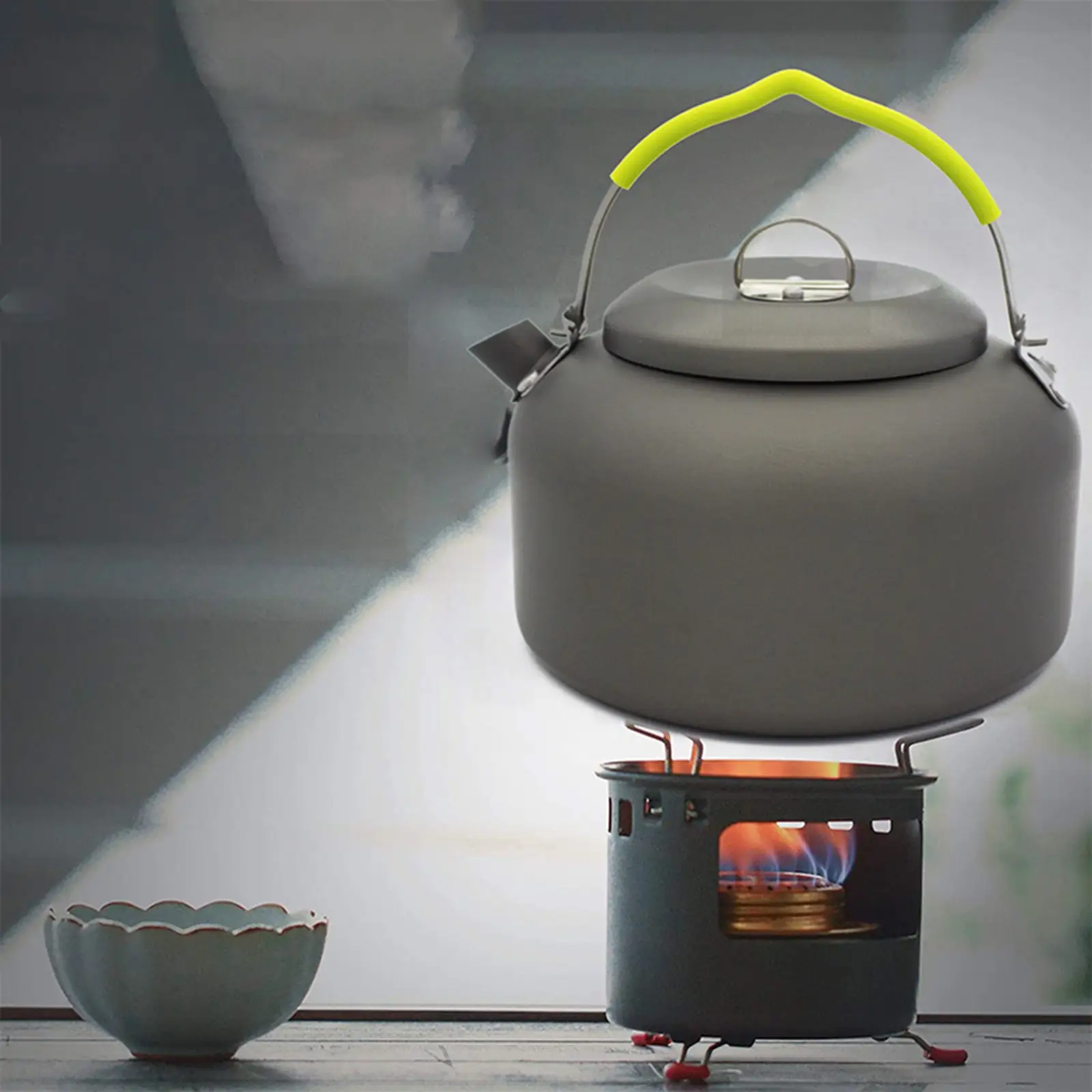 NPOT Camping Kettle Outdoor Coffee Pot Teapot Water Pot for Hiking Picnic Cooking