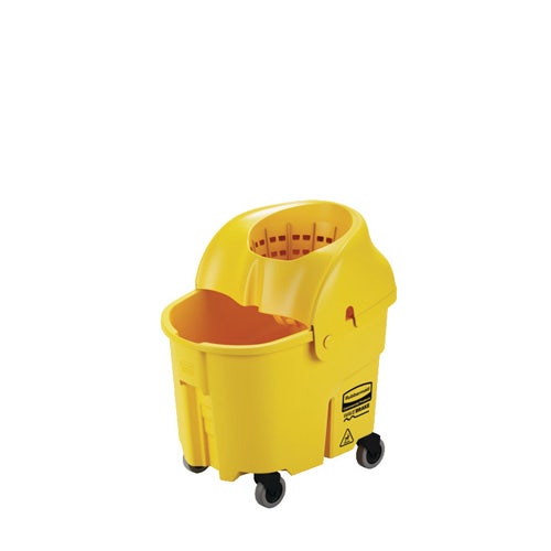 Rubbermaid FG759088YEL WaveBrake 35-Quart Institutional Mop Bucket and Wringer， Yellow