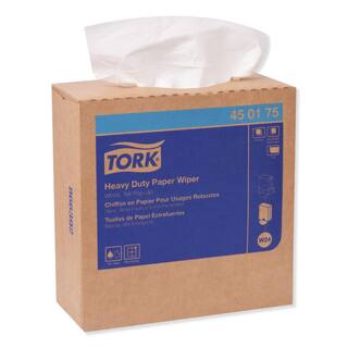 TORK White Heavy-Duty 9.25 in. x 16.25 in. Paper Cleaning Wipes (90-WipesBox 10 BoxesCarton) TRK450175