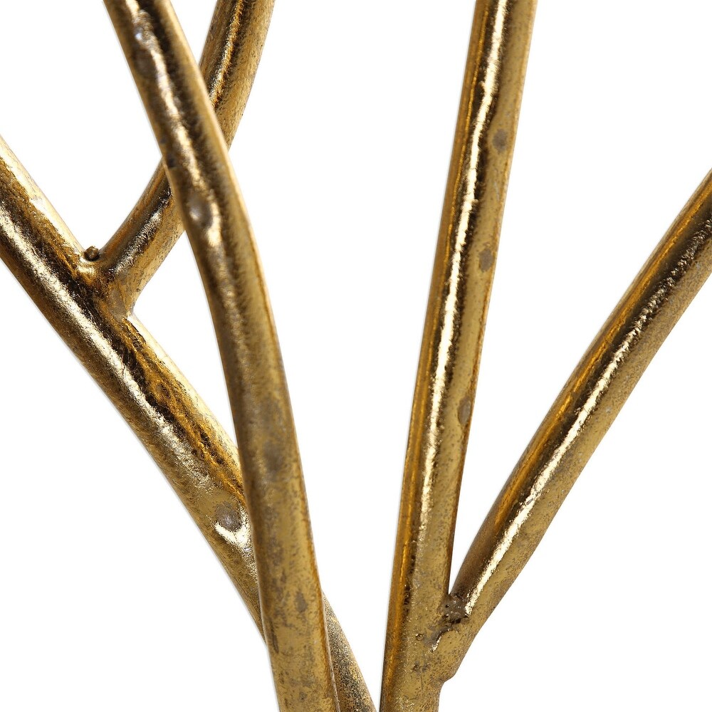 31.89” Gold Branches Decorative Fireplace Screen