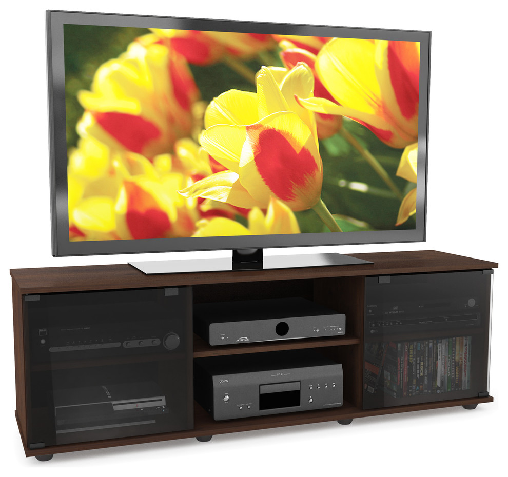 Fiji 60 quotTV Component Bench   Transitional   Entertainment Centers And Tv Stands   by CorLiving Distribution LLC  Houzz