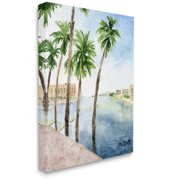 Stupell Industries Tropical Palms Along The River Edge Landscape