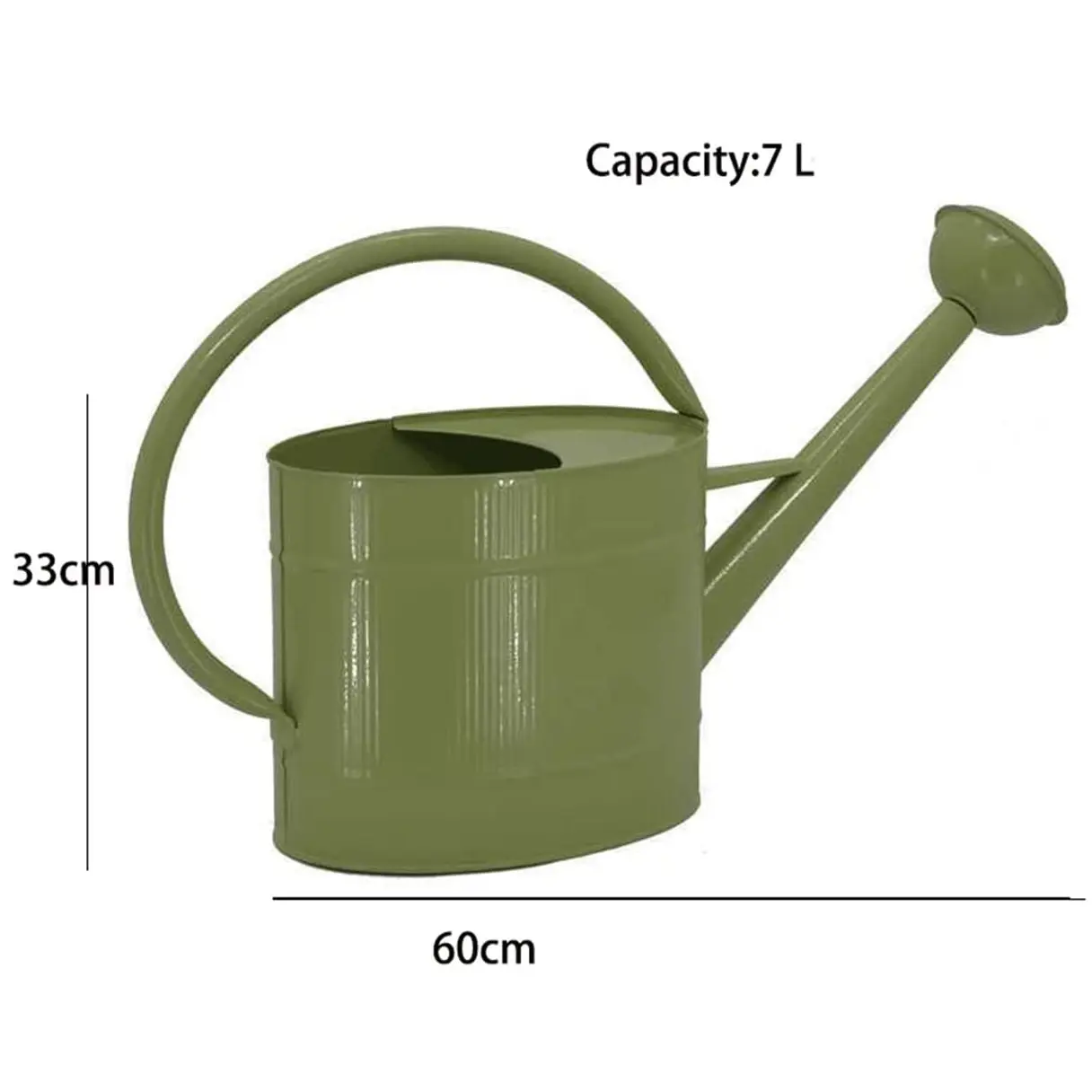 7 L Galvanized Iron Green Watering Can High Quality Handmade Customized watering cans for Garden Supplies Iron Watering Pot