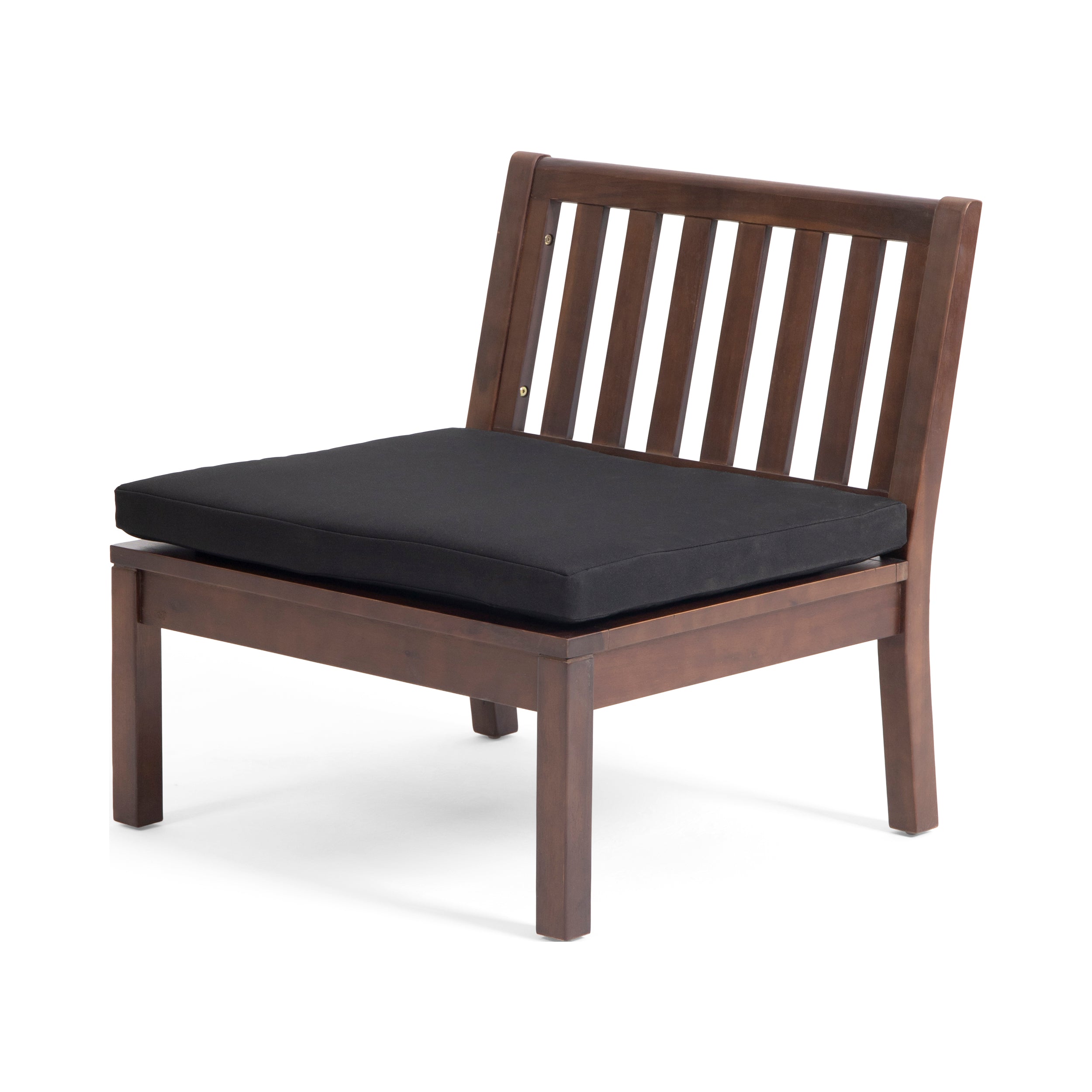 Arth Outdoor Acacia Wood Chat Set with Coffee Table