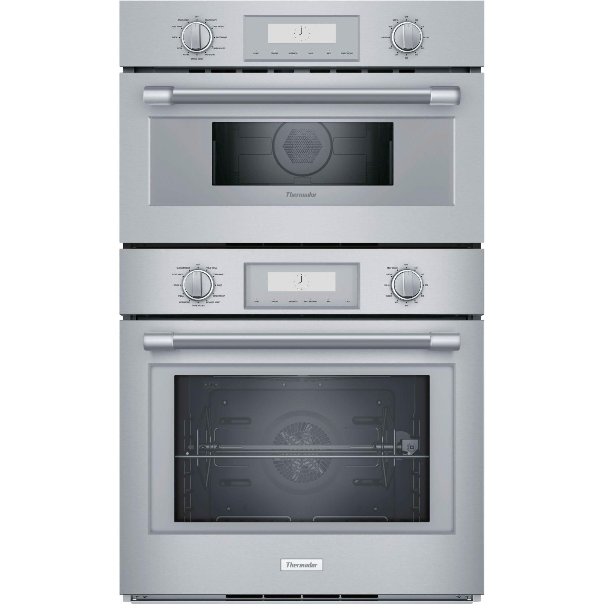 Thermador 30-inch, 6.1 cu.ft. Built-in Combination Wall Oven with Speed Oven PODMC301W