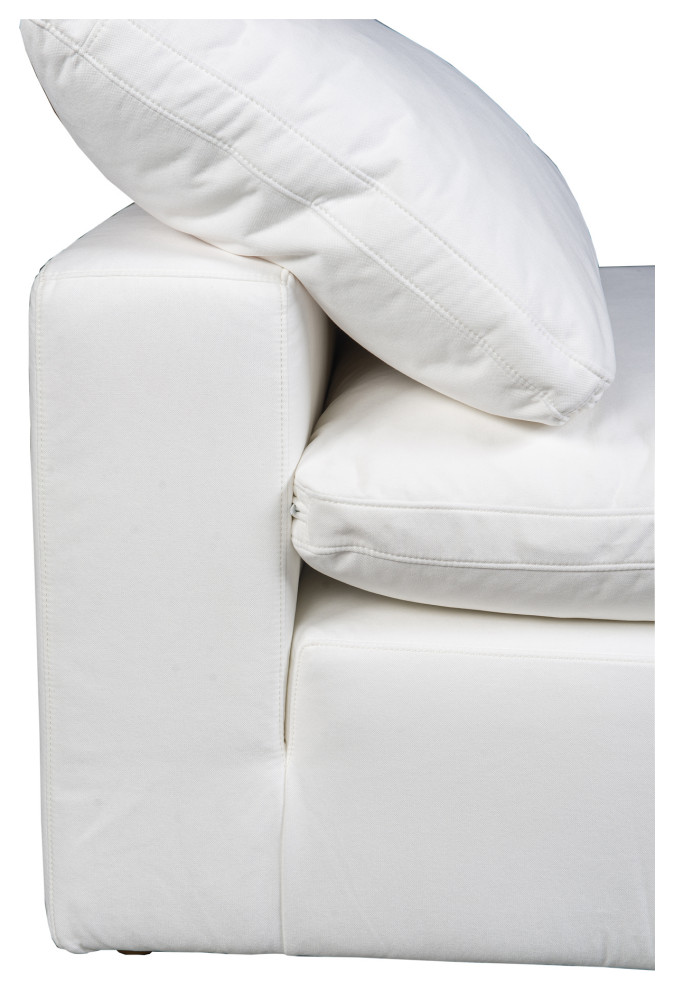 Terra Condo Slipper Chair Livesmart Fabric Cream   Transitional   Armchairs And Accent Chairs   by PARMA HOME  Houzz