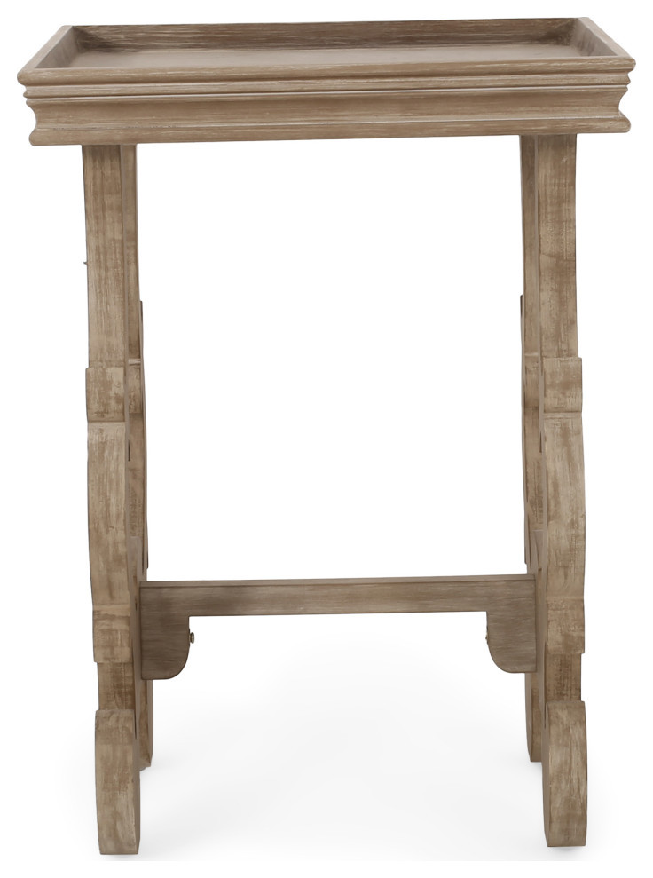 Augustine French Country Accent Table With Square Top   French Country   Side Tables And End Tables   by GDFStudio  Houzz