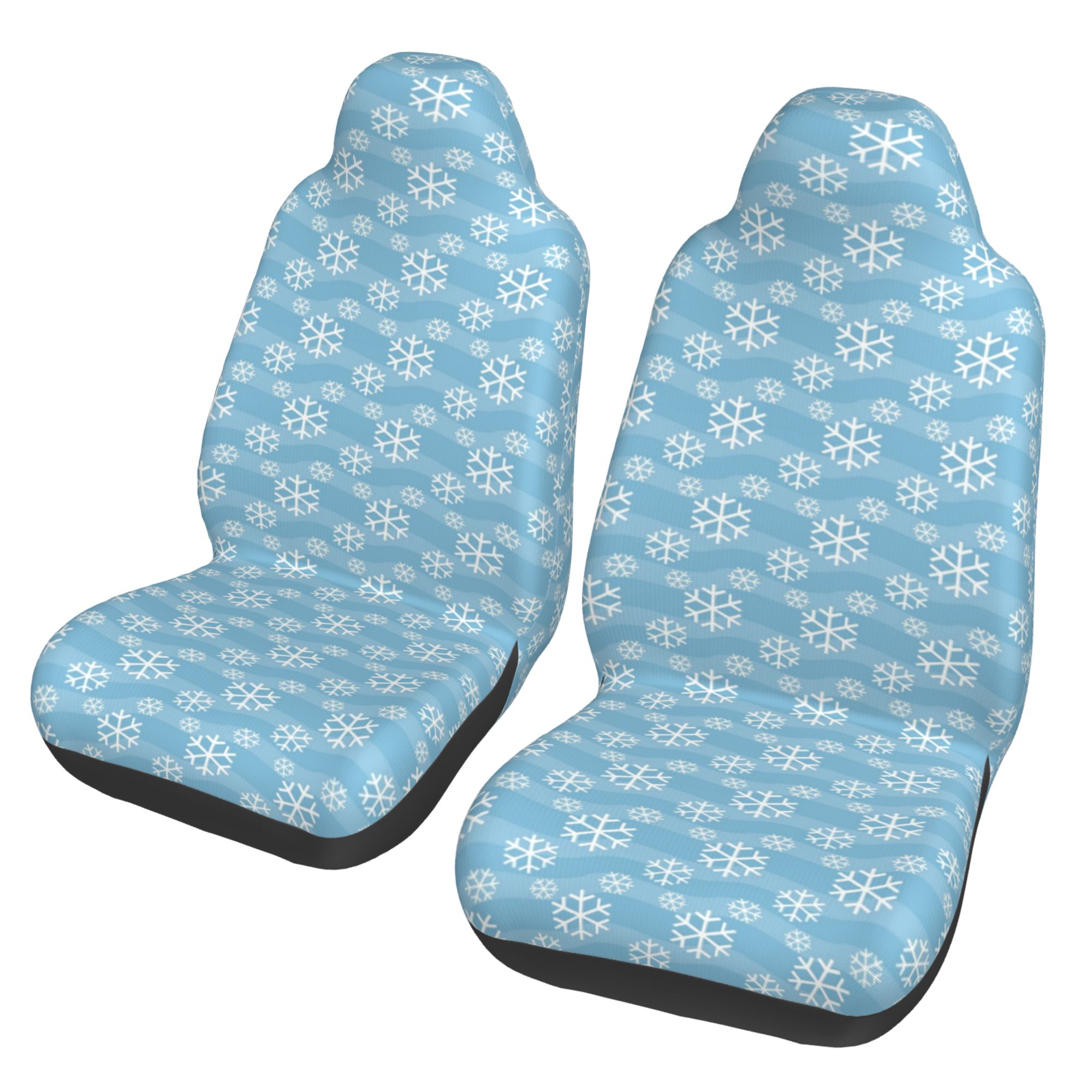 ZICANCN Car Seat Cover Snowflakes Winter Car Front Seat Covers Protectors ， Automotive Seat Covers for Cars Trucks Suv