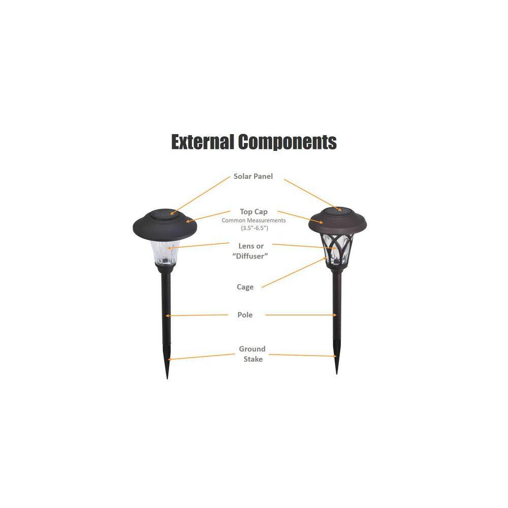 Hampton Bay Duncan Bronze Solar Integrated LED Weather Resistant Path Light 10 Lumens 32300-020