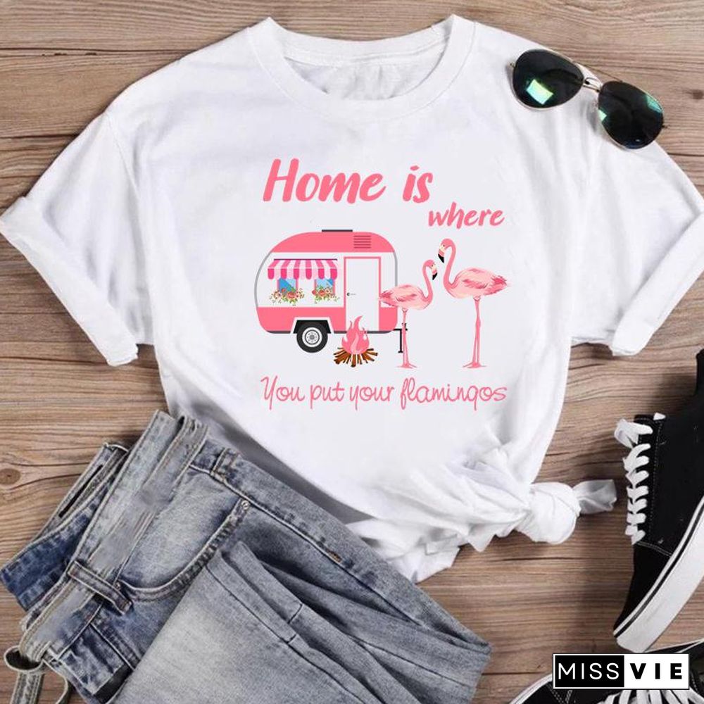 Women Print Bee Funny Clothing Cute Fashion Summer O-Neck T-Shirts Shirt Female Graphic T Top Short Sleeve Cartoon Tee T-Shirt