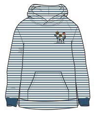 Bloom Hemp Hoodie - Soft Cobalt Stripe