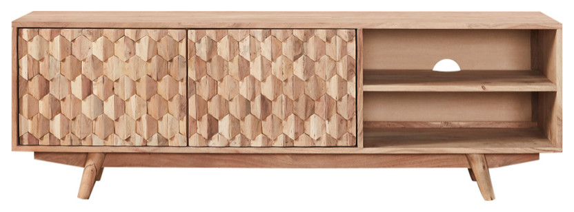 Honeycomb TV Unit   Midcentury   Entertainment Centers And Tv Stands   by Oak Idea Corporation  Houzz