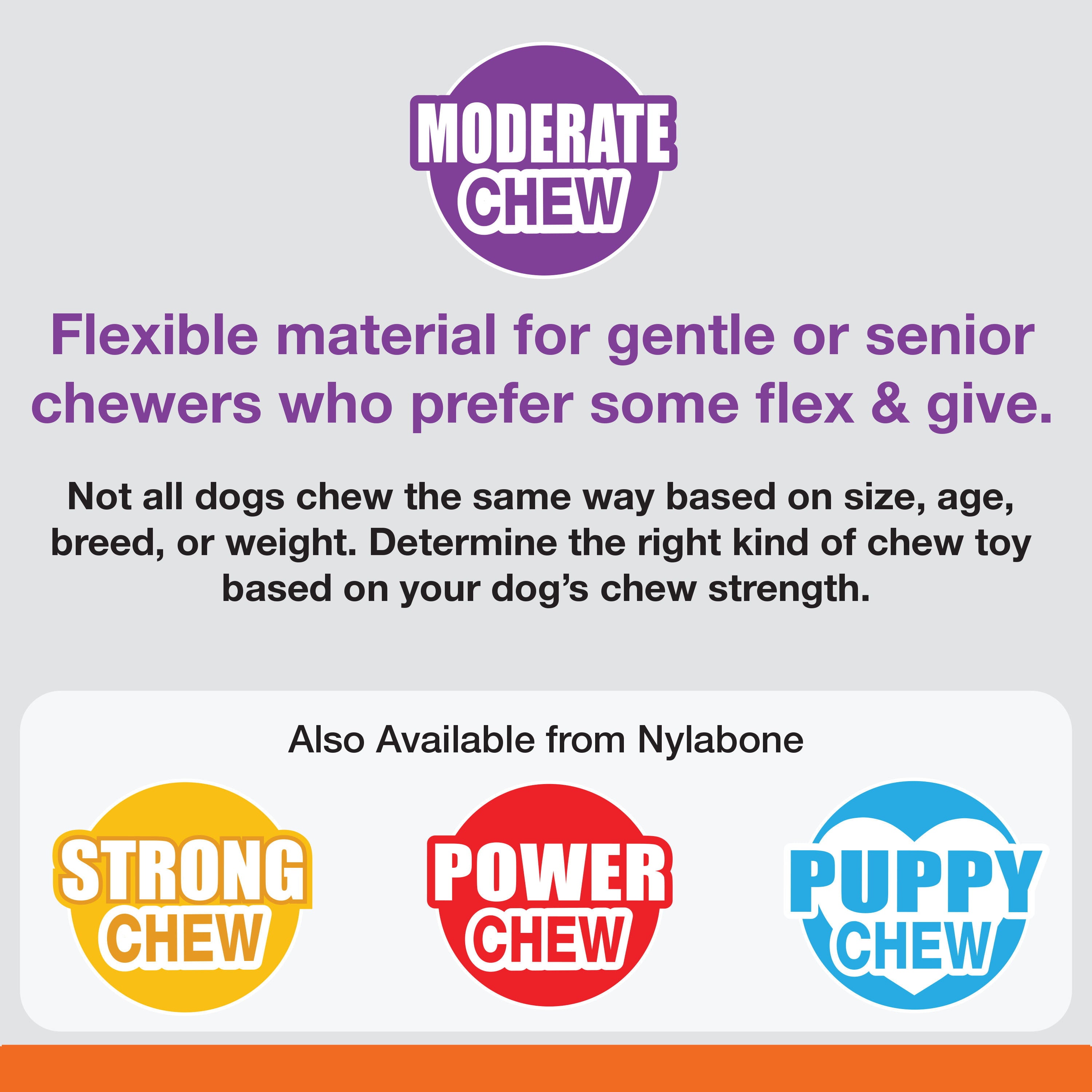 Nylabone Moderate Chew Flexible Oval Ring for Dogs - Up to 35 lbs.