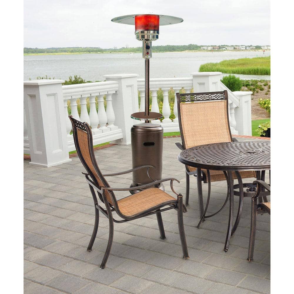 Cambridge 7 ft. 41000 BTU Hammered Bronze Finish Steel Umbrella Propane Patio Heater CU001-HB