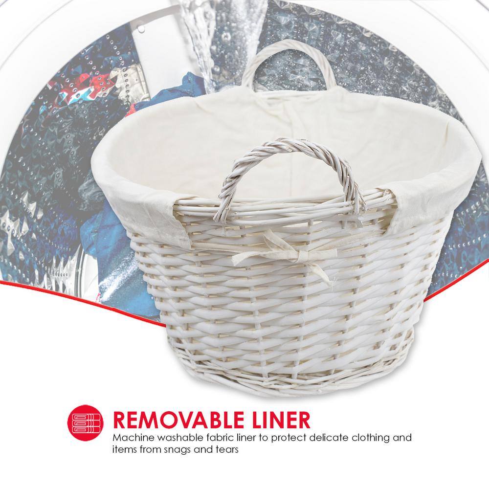 Home Basics White Wicker Basket LH45002