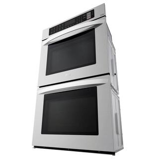 LG 30 in. Double Electric Wall Oven Self-Cleaning with Convection and EasyClean in Stainless Steel LWD3063ST