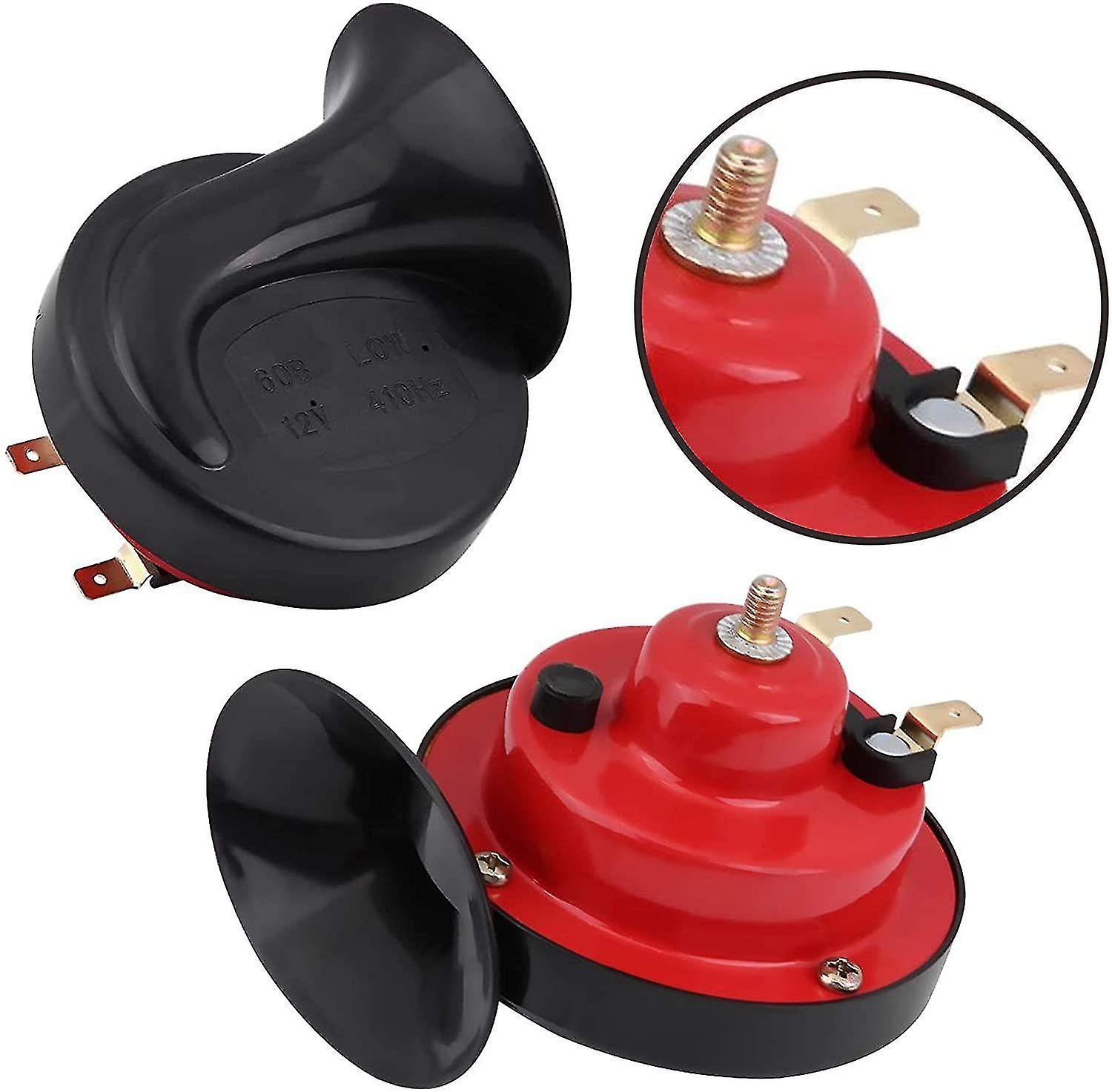 2pcs Universal Snail Air Horn 300db Loud Horn 12v Waterproof Electric Horn Compatible - 2 Pcs