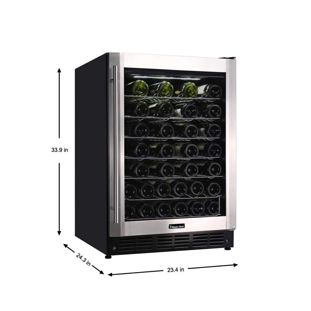 Magic Chef 234 in W 50Bottle Wine Cooler in Stainless Steel