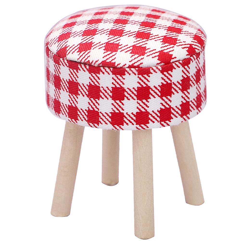 Wear-resistant Miniature Toy Wooden Mini House Decor Decorative Miniature Stool