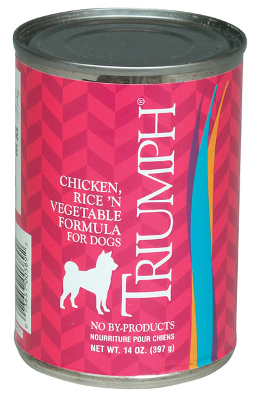 Triumph Chicken， Rice and Vegetable Canned Dog Food， 14 Ounce