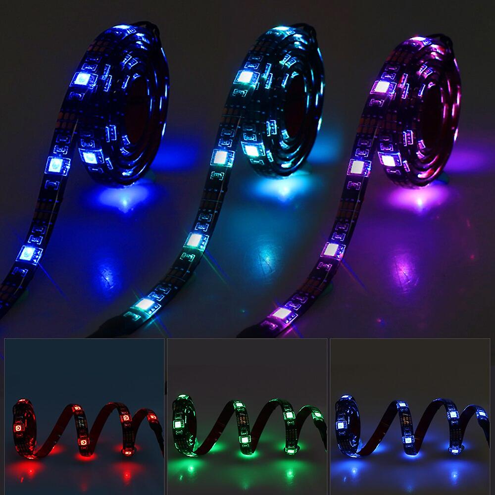 Dc 5v Usb Led Strip 5050 Waterproof Rgb Led Light 1m / 2m / 2 X 50cm App Bluetooth Control For Tv， Skateboard， Bicycle