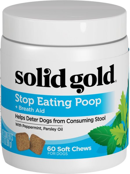 Solid Gold Stop Eating Poop + Breath Aid Soft Chews Grain-Free Supplement for Dogs