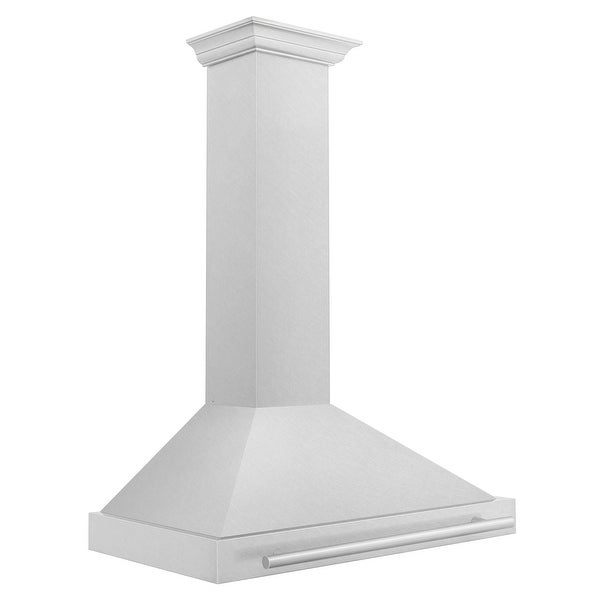 ZLINE DuraSnow Stainless Steel Range Hood with Stainless Steel Handle