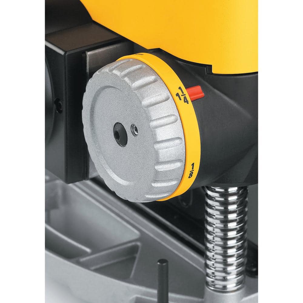 DEWALT 15 Amp 13 in. Corded Heavy-Duty Thickness Planer, (3) Knives, In/Out Feed Tables, and Mobile Thickness Planer Stand DW735XW7350