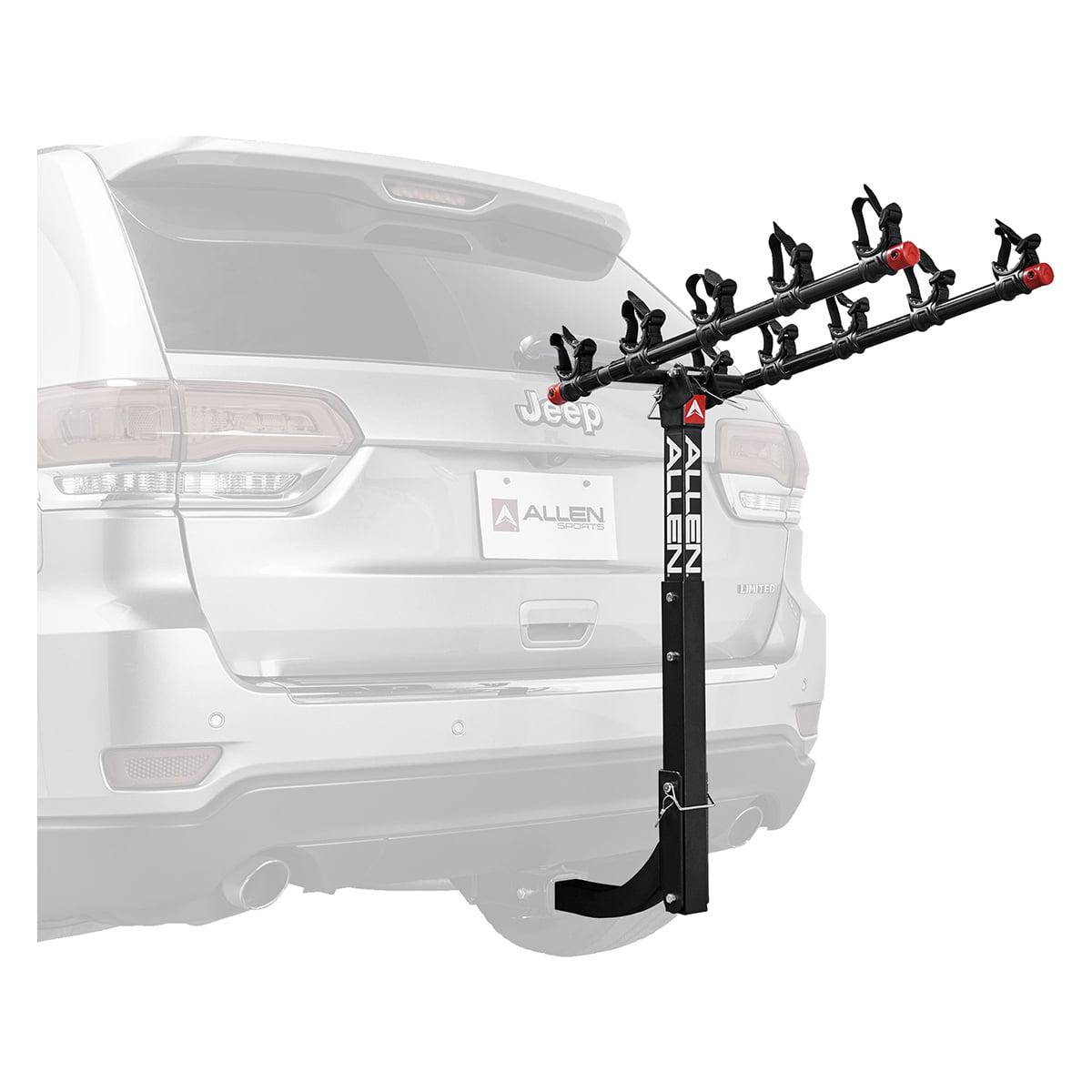 Allen Sports Deluxe 5-Bicycle Hitch Mounted Bike Rack Carrier， model 552RR