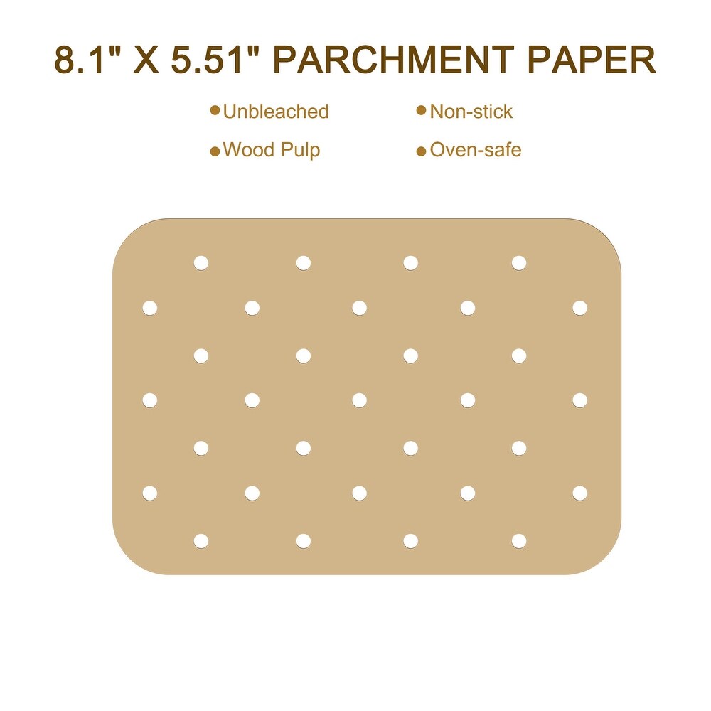 Air Fryer Parchment Paper Liners  50pcs Non Stick Baking Paper Brown   Brown