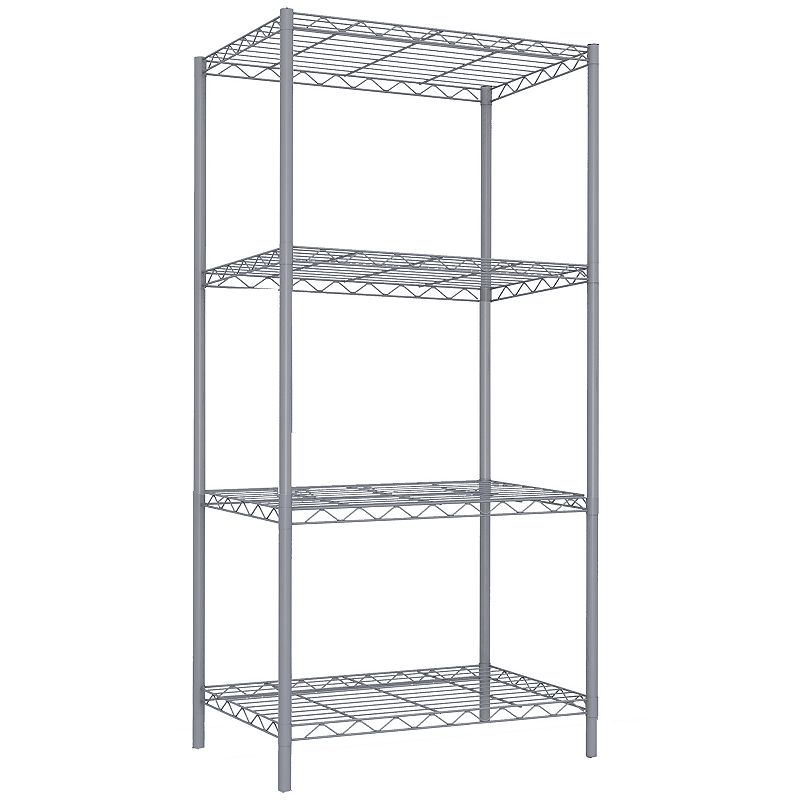 Home Basics 4-Tier Steel Wire Storage Shelf