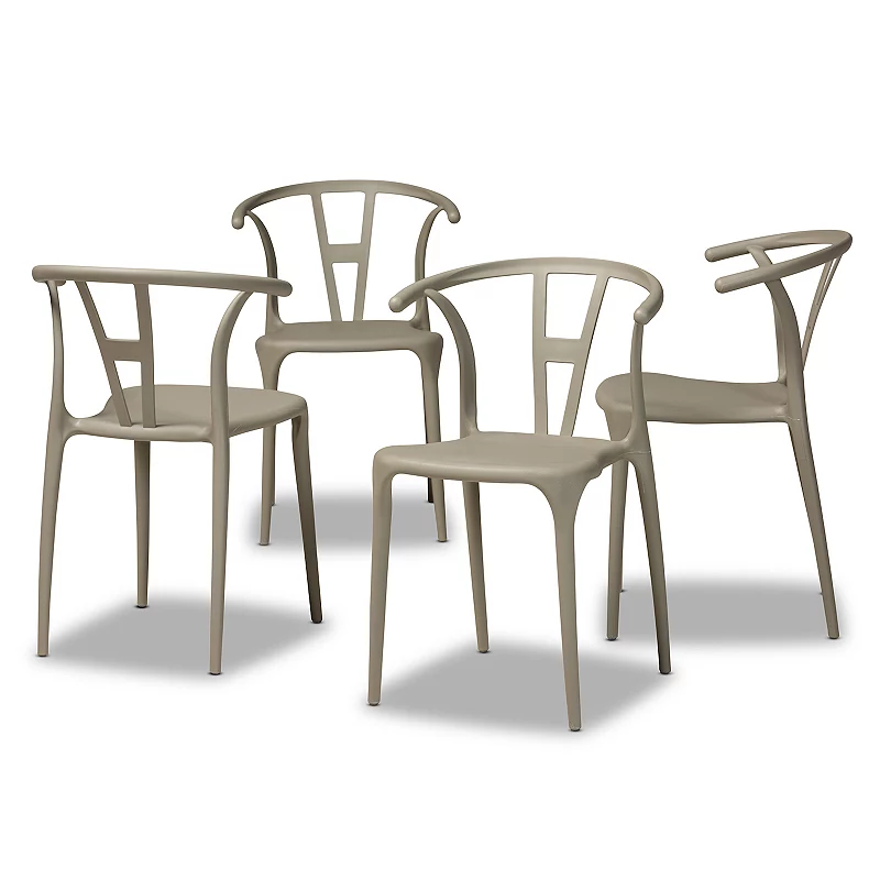 Baxton Studio Warner Dining Chair 4-Piece Set